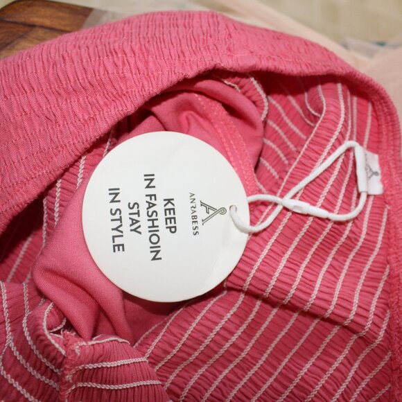 Pretty In Pink ANRABESS Smock Top Side Cutout 1 Shoulder Pullover Dress S NWT's - Picture 11 of 13